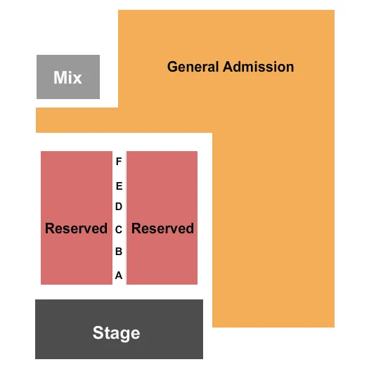 seating chart for Neighborhood Theatre - Endstage Resv/GA - eventticketscenter.com