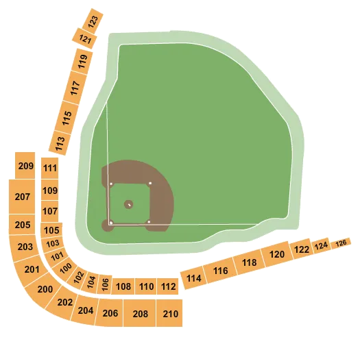 seating chart for Nelson Wolff Stadium - Baseball - eventticketscenter.com