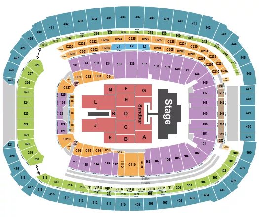 seating chart for New Highmark Stadium - Kenny Chesney - eventticketscenter.com