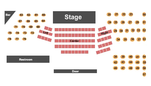 seating chart for New Hope Winery - Endstage Tables 2 - eventticketscenter.com