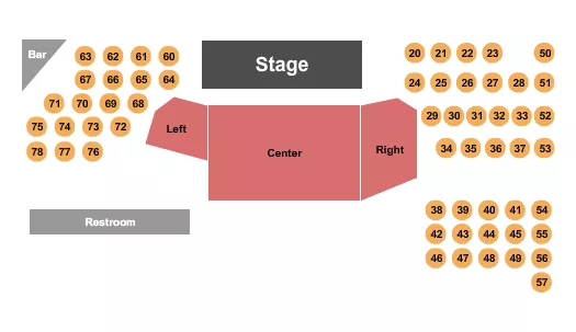 seating chart for New Hope Winery - Endstage Tables 4 - eventticketscenter.com
