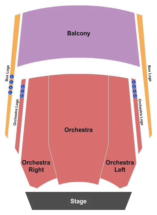 seating chart for New Jersey Performing Arts Center - Victoria Theater - Endstage 2 - eventticketscenter.com