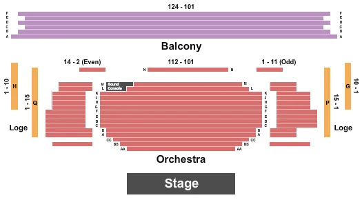 seating chart for New Jersey Performing Arts Center - Victoria Theater - End Stage - eventticketscenter.com