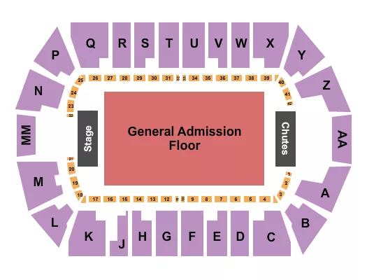 seating chart for New Mexico State Fairgrounds - Rodeo GA Flr - eventticketscenter.com