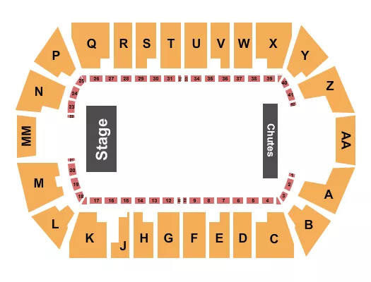 seating chart for New Mexico State Fairgrounds - Rodeo with Stage - eventticketscenter.com