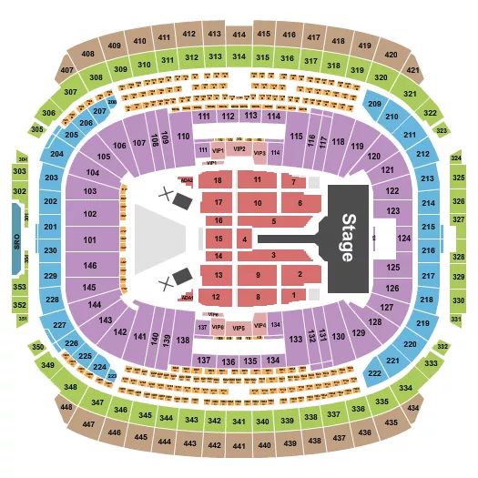 seating chart for New Nissan Stadium - CMA Fest - eventticketscenter.com