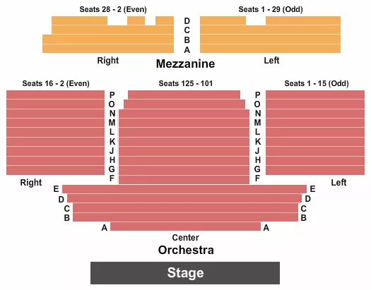 Endstage Seating Map