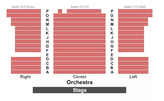 seating chart for New World Stages: Stage 4 - Endstage - eventticketscenter.com