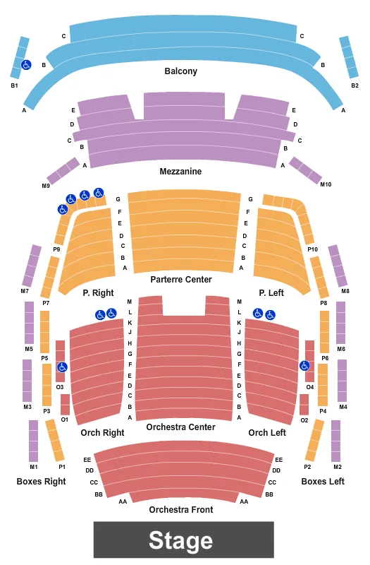 seating chart for University of Denver - Newman Center - Gates Concert Hall - End Stage - eventticketscenter.com