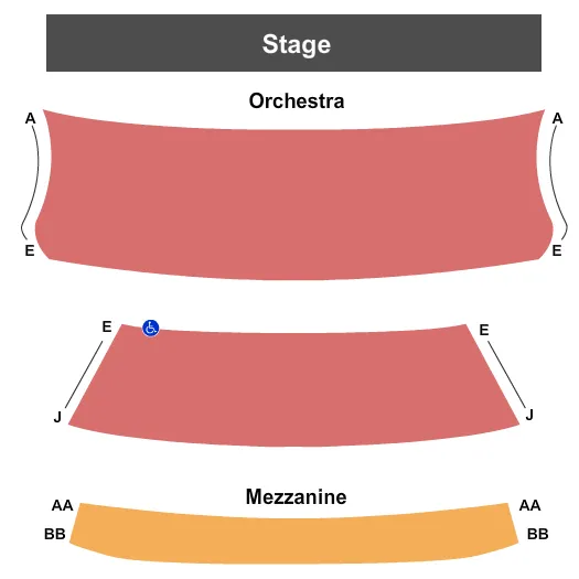 seating chart for Newman Mills Theater at The Robert W. Wilson MCC Theater Space - End Stage - eventticketscenter.com