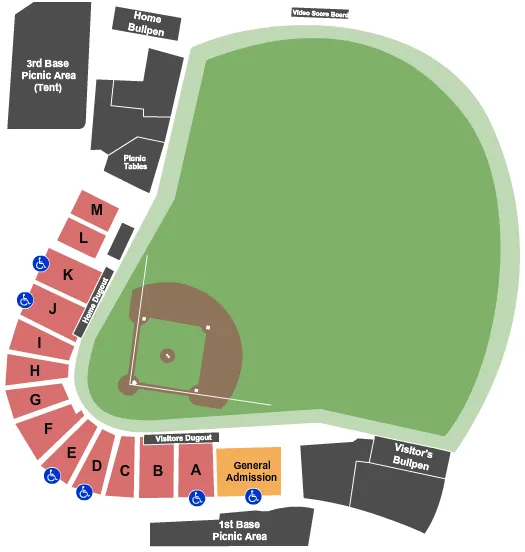 seating chart for Newman Outdoor Field NDSU - Baseball - eventticketscenter.com