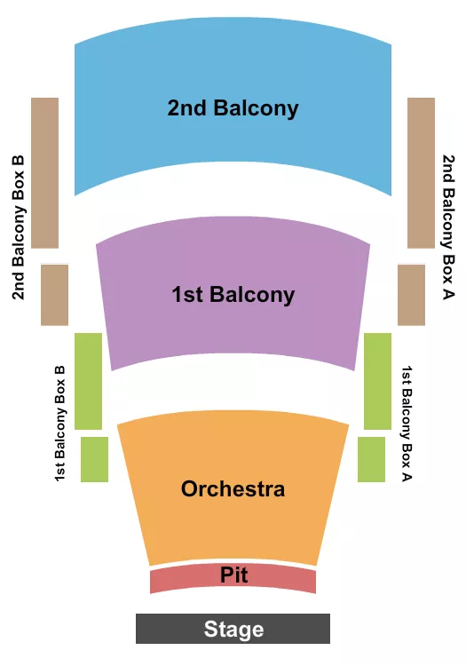 seating chart for Newmark Theatre - Endstage Pit - eventticketscenter.com