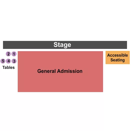 seating chart for Newport Music Hall - Endstage Tables - eventticketscenter.com