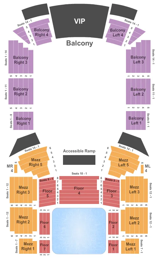 seating chart for Casino Avalon Ballroom At Niagara Fallsview Casino Resort - Christmas on Ice - eventticketscenter.com