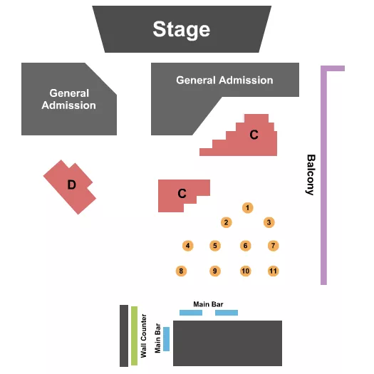 seating chart for Nile Theater - CA - Endstage - eventticketscenter.com