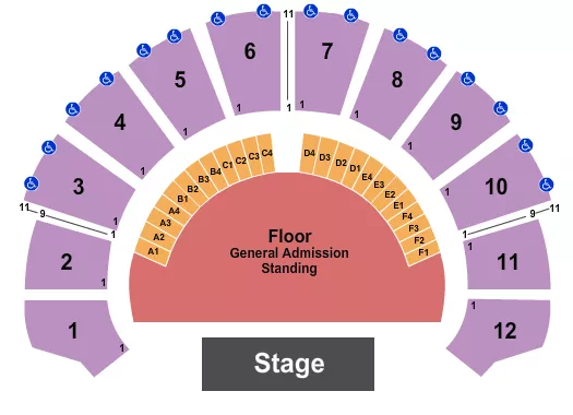 seating chart for The Masonic - San Francisco - Endstage GA Floor - eventticketscenter.com