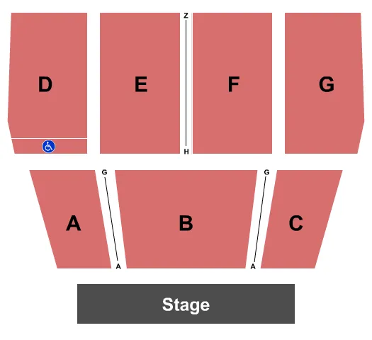 seating chart for North Iowa Community Auditorium - Endstage 2 - eventticketscenter.com
