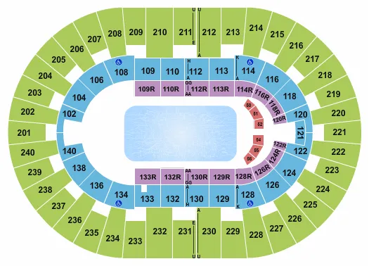 seating chart for North Charleston Coliseum - Disney On Ice - eventticketscenter.com