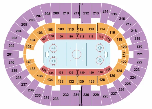 seating chart for North Charleston Coliseum - Hockey - eventticketscenter.com