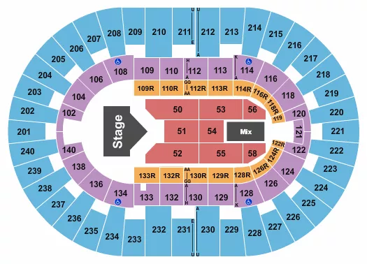 seating chart for North Charleston Coliseum - Jelly Roll - eventticketscenter.com