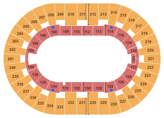 seating chart for North Charleston Coliseum - Open Floor - eventticketscenter.com