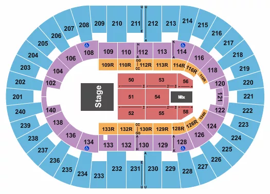 seating chart for North Charleston Coliseum - Weird Al - eventticketscenter.com