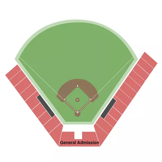 Baseball Seating Chart at North Stadium At Kino Sports Complex. The chart shows the main floor/stage with seating options surrounding it, which are color coded