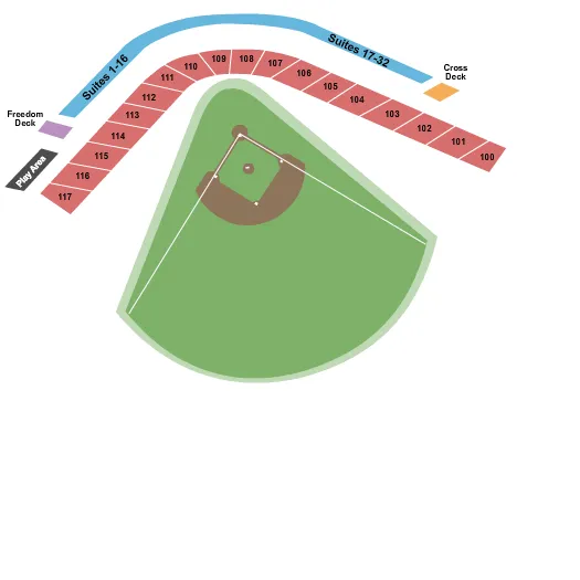 seating chart for Northeast Delta Dental Stadium - Baseball - eventticketscenter.com