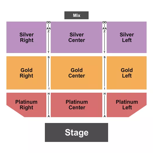 seating chart for Northern Lights Casino - Endstage 4 - eventticketscenter.com