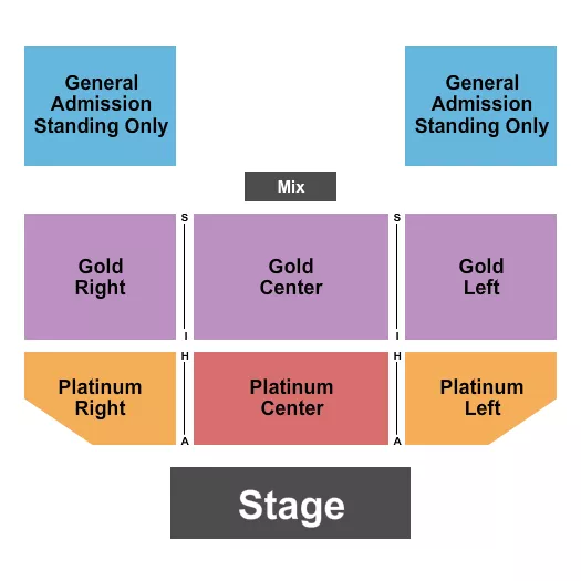 seating chart for Northern Lights Casino - Endstage Platinum with GA - eventticketscenter.com