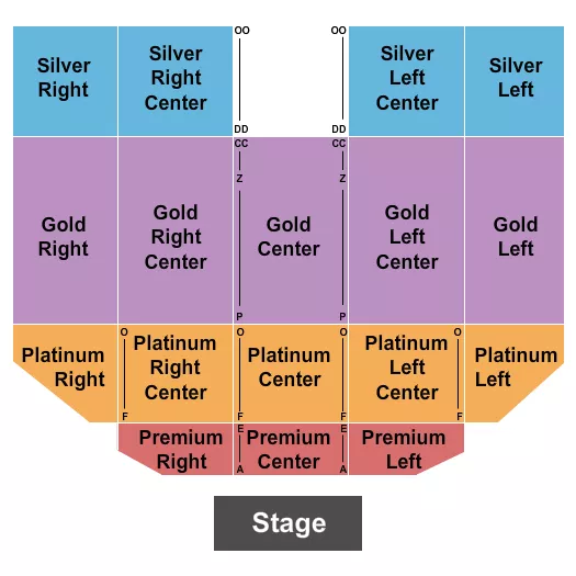 seating chart for Northern Lights Casino - Endstage w/ Premium - eventticketscenter.com