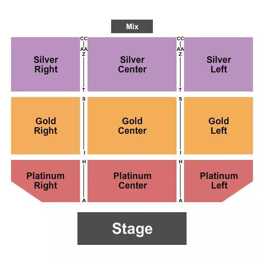 seating chart for Northern Lights Casino - Endstage w/Premium 2 - eventticketscenter.com