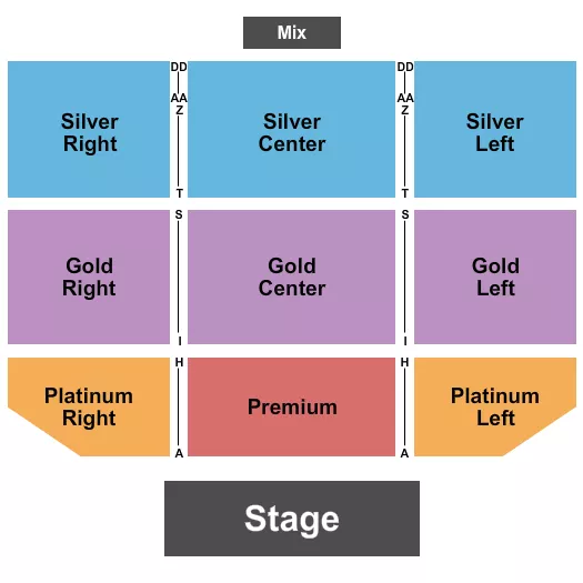 seating chart for Northern Lights Casino - Endstage w/Premium 3 - eventticketscenter.com