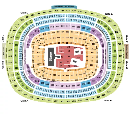 seating chart for Northwest Stadium - AC/DC - eventticketscenter.com