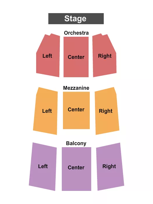 seating chart for Norton Auditorium - End Stage - eventticketscenter.com