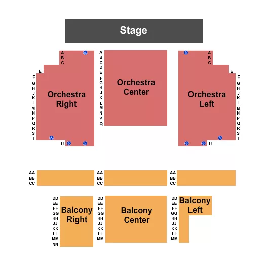 seating chart for Norwood Theatre - End Stage - eventticketscenter.com