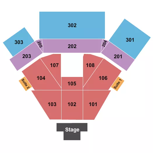 seating chart for Nugget Event Center At Nugget Casino Resort - Endstage 3 - eventticketscenter.com