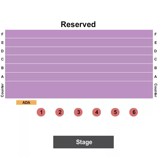 seating chart for Numerica Performing Arts Center - Endstage 4 Tables - eventticketscenter.com