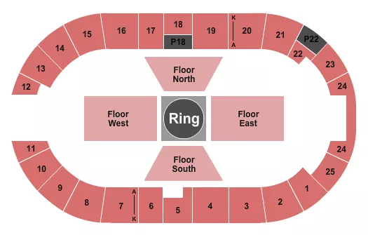 seating chart for Nutrien Western Event Centre - Wrestling - eventticketscenter.com