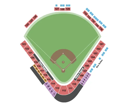 seating chart for O'Brate Stadium - Baseball - eventticketscenter.com