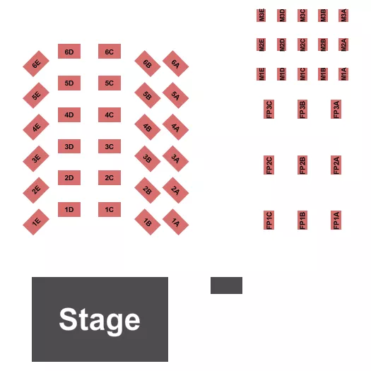 seating chart for OCC Road House & Museum - Endstage - Tables/ Booth - eventticketscenter.com