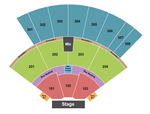 seating chart for Oak Mountain Amphitheatre - AL - Endstage 2 - eventticketscenter.com