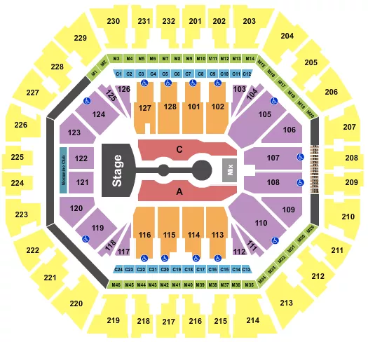 seating chart for Oakland Arena - Ariana Grande - eventticketscenter.com
