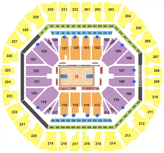 seating chart for Oakland Arena - Basketball 2 - eventticketscenter.com