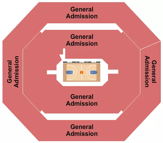 seating chart for Oakland Arena - Basketball - GA - eventticketscenter.com