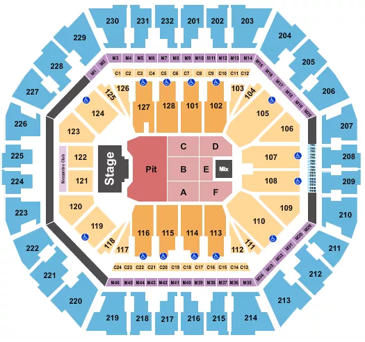 seating chart for Oakland Arena - Billy Strings - eventticketscenter.com