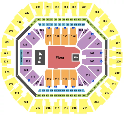 seating chart for Oakland Arena - Calvin Harris - eventticketscenter.com