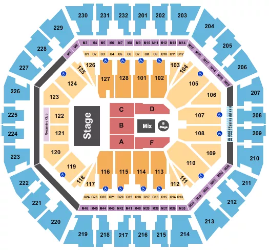 seating chart for Oakland Arena - Chris Brown - eventticketscenter.com