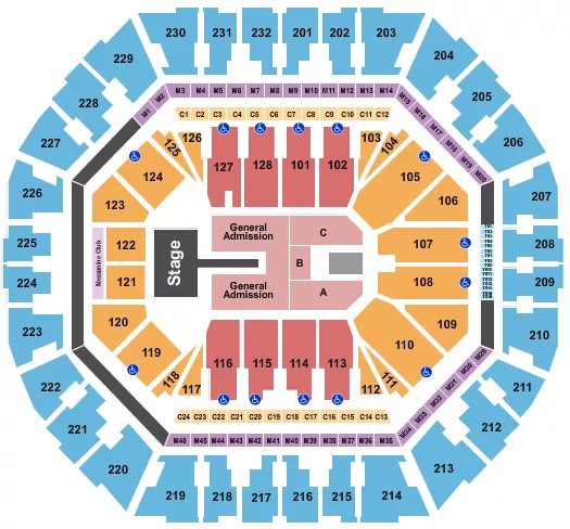 seating chart for Oakland Arena - Cigarettes After Sex - eventticketscenter.com