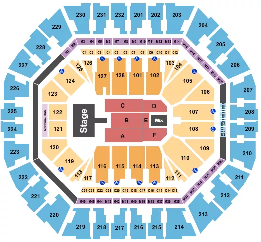 seating chart for Oakland Arena - Don Omar - eventticketscenter.com